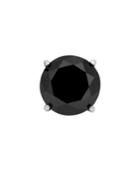 Men's Stainless Steel Earring, Black Diamond Single Stud Earring (1 Ct. T.w.)