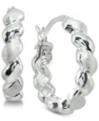 Giani Bernini Small Twisted Hoop Earrings In Sterling Silver, Created For Macy's