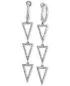 Geo By Effy Diamond Triangle Drop Earrings (1/2 Ct. T.w.) In 14k White Gold