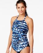 Magicsuit Aqua-stripe Halter Tankini Top Women's Swimsuit