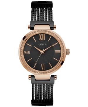 Guess Women's Black Stainless Steel G-link Bracelet Watch 36mm U0638l5