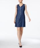 Nine West Zip-up Chambray Dress