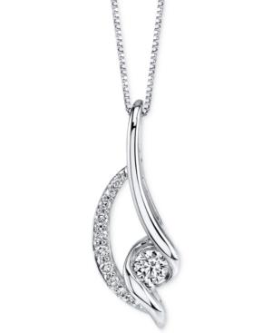 Sirena Diamond Twist Pendant Necklace (3/8 Ct. T.w.) In 14k White Gold