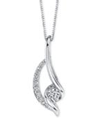 Sirena Diamond Twist Pendant Necklace (3/8 Ct. T.w.) In 14k White Gold