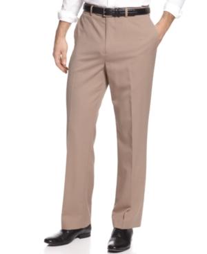 Louis Raphael Straight-fit Washable Wool Hidden Extension Dress Pants