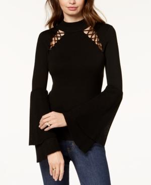 Xoxo Juniors' Lace-up Mock-neck Sweater