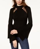 Xoxo Juniors' Lace-up Mock-neck Sweater