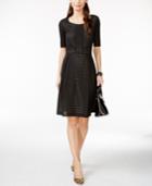 Ny Collection Illusion-stripe A-line Dress