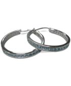 Apatite Channel-set Hoop Earrings (1-9/10 Ct. T.w.) In Sterling Silver