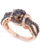 Le Vian Chocolatier Diamond Intertwine Ring (1-1/3 Ct. T.w.) In 14k Rose Gold