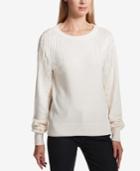Dkny Fringe Beaded Sweater