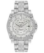 Bulova Women's Precisionist Diamond (7/8 Ct. T.w.) Stainless Steel Bracelet Watch 40mm