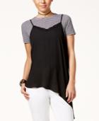 Shift Juniors' Layered-look Asymmetrical T-shirt, Only At Macy's