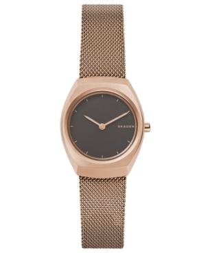 Skagen Women's Asta Rose Gold-tone Stainless Steel Mesh Bracelet Watch 28mm
