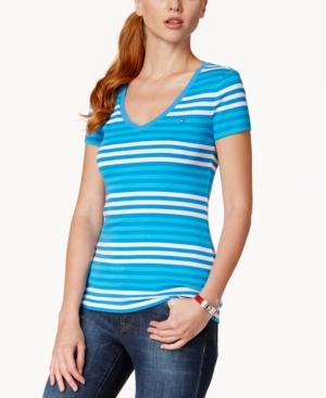Tommy Hilfiger Striped V-neck T-shirt