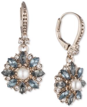 Marchesa Gold-tone Crystal, Stone & Imitation Pearl Drop Earrings