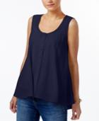 Style & Co Petite Button-front Blouse, Only At Macy's
