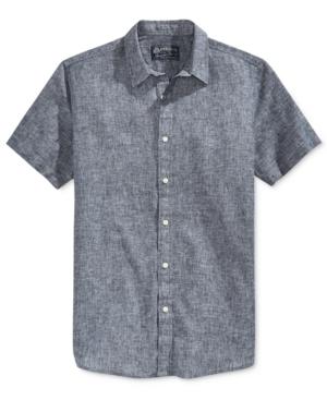 American Rag Men's Short Sleeve Linen Shirt, Created For Macy's