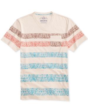 American Rag Men's Cobblestone Stripe V-neck T-shirt, Created For Macy's