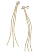 Thalia Sodi Gold-tone Crystal Stud Fringe Earrings, Only At Macy's