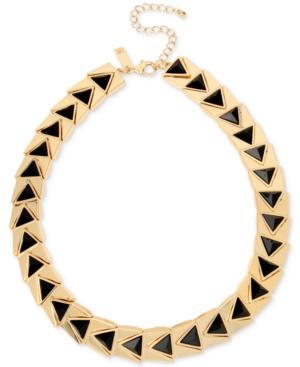 M. Haskell For Inc Gold-tone Jet Triangle Wide Collar Necklace, Only At Macy's