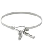 Bcbgeneration Silver-tone Crystal Feather Charm Bracelet