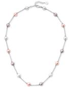 Majorica Sterling Silver Imitation Pearl Statement Necklace