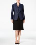 Tahari Asl Plus Size One-button Tweed Skirt Suit