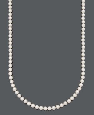 "belle De Mer Pearl Necklace, 24"" 14k Gold A+ Cultured Freshwater Pearl Strand (7-1/2-8mm)"