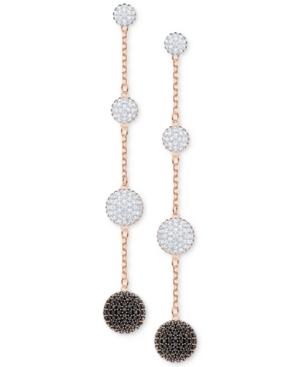 Swarovski Rose Gold-tone Crystal Lollipop Linear Drop Earrings