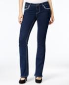 Earl Jeans Juniors' Embellished Cross Bling Straight-leg Jeans