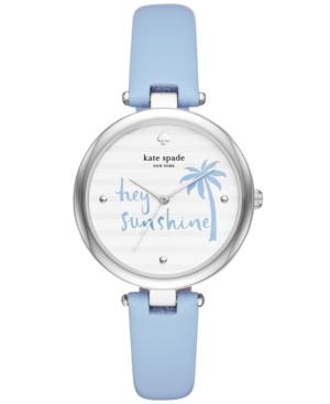 Kate Spade New York Women's Blue Leather Strap Watch 36mm