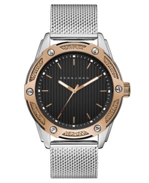 Sean John Men's Corsica Stainless Steel Mesh Bracelet Watch 46mm