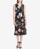Calvin Klein Printed Midi Dress