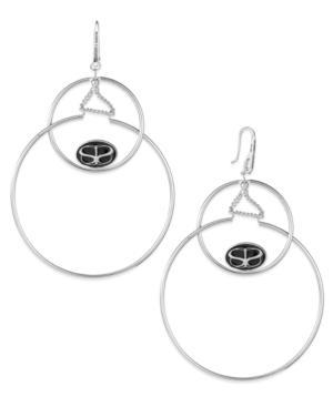 Sis By Simone I Smith Double Drop Halo Earrings In Platinum Over Sterling Silver