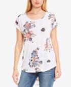Two By Vince Camuto Floral-print Burnout T-shirt