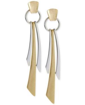 Robert Lee Morris Soho Two-tone Geometric Linear Earrings