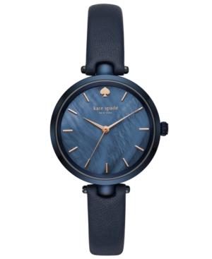Kate Spade New York Women's Holland Navy Leather Strap Watch 34mm