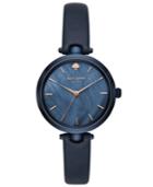 Kate Spade New York Women's Holland Navy Leather Strap Watch 34mm