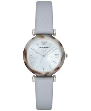 Emporio Armani Women's Blue Leather Strap Watch 32mm Ar11002