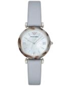 Emporio Armani Women's Blue Leather Strap Watch 32mm Ar11002
