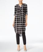 Cable & Gauge Plaid Tunic Shirt
