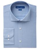 Vince Camuto Men's Slim-fit Comfort Stretch Cerulean Square Dobby Dress Shirt