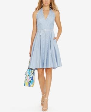 Polo Ralph Lauren Striped Silk Halter Dress