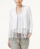 Inc International Concepts Lace-trim Cardigan, Only At Macy's