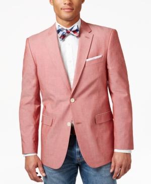 Tommy Hilfiger Red Chambray Classic-fit Sport Coat