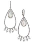 Danori Mother-of-pearl, Swarovski Imitation Pearl & Pave Teardrop Drop Earrings, Created For Macy's