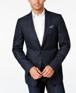 Tallia Men's Navy Plaid Sport Coat