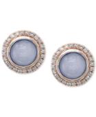 Effy Chalcedony (4-19/20 Ct. T.w.) And Diamond (1/4 Ct. T.w.) Earrings In 14k Rose Gold