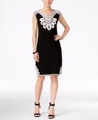 Alfani Petite Sleeveless Embroidered Shift Dress, Only At Macy's